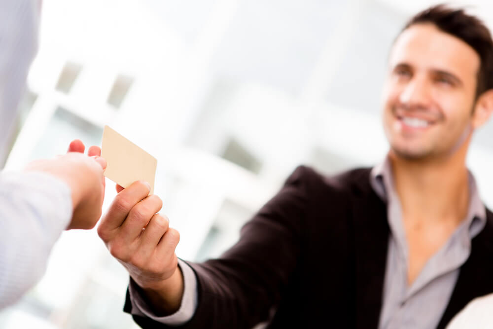 Man paying at shop