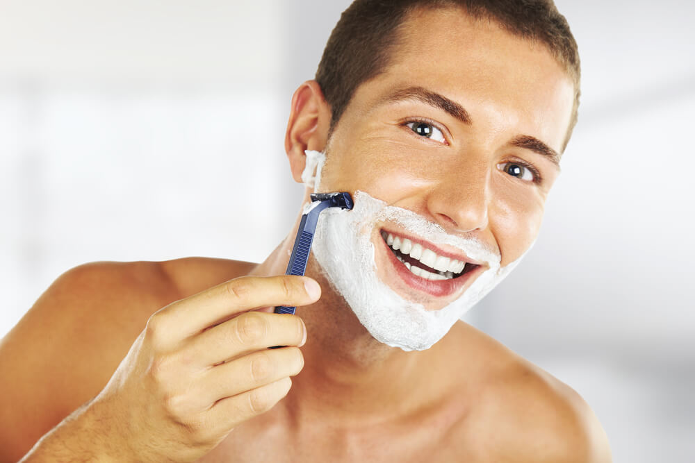 Man shaving