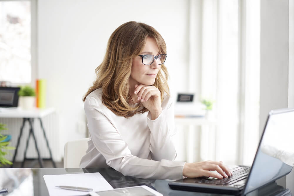 woman working