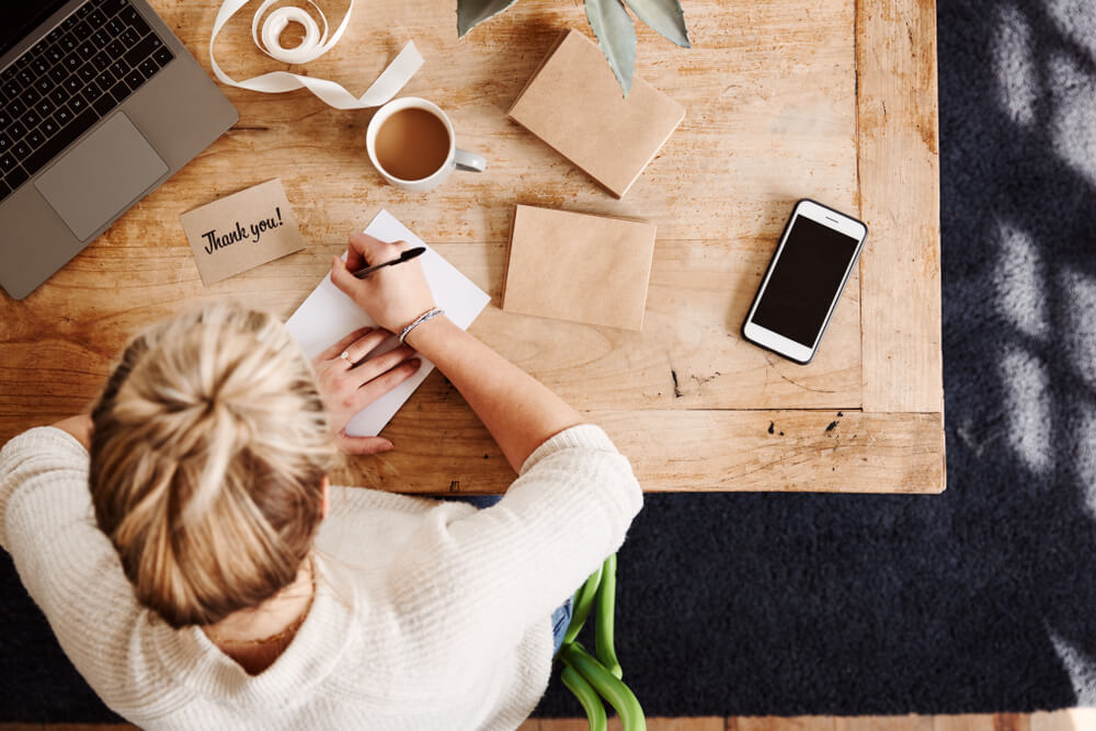 woman writing