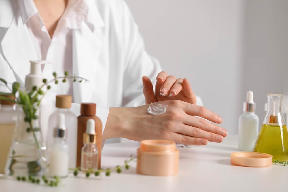 woman cosmetic products