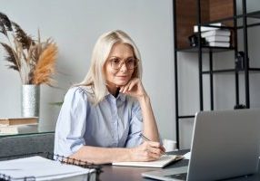 woman working